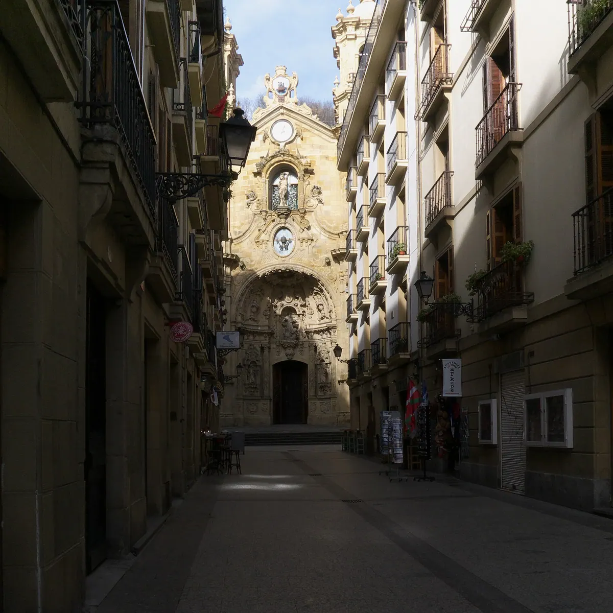 Basílica de Santa María del Coro, en la Parte Vieja de San Sebastián