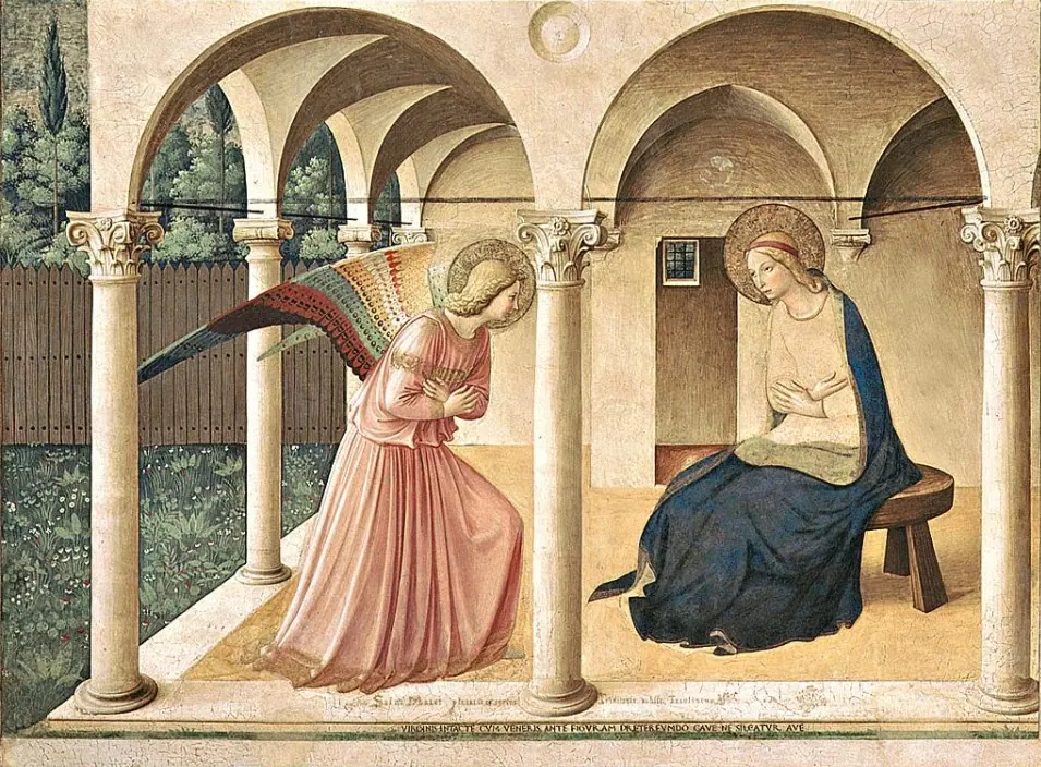 La Anunciación (Fra Angelico, convento de San Marcos)