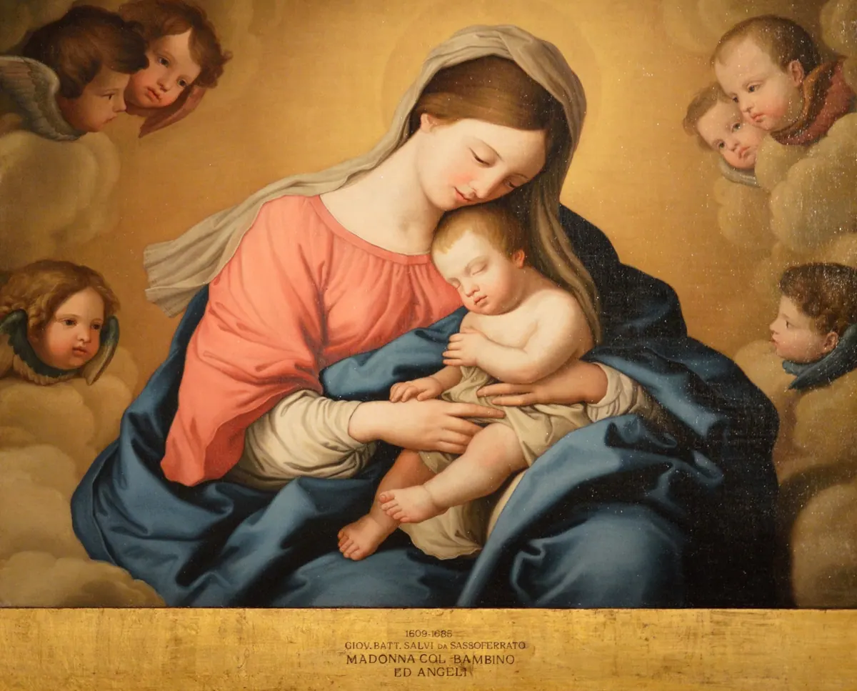 La Virgen con el Niño y ángeles (Sassoferrato)