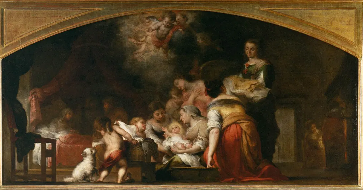 El nacimiento de la Virgen (Murillo, Museo del Louvre)