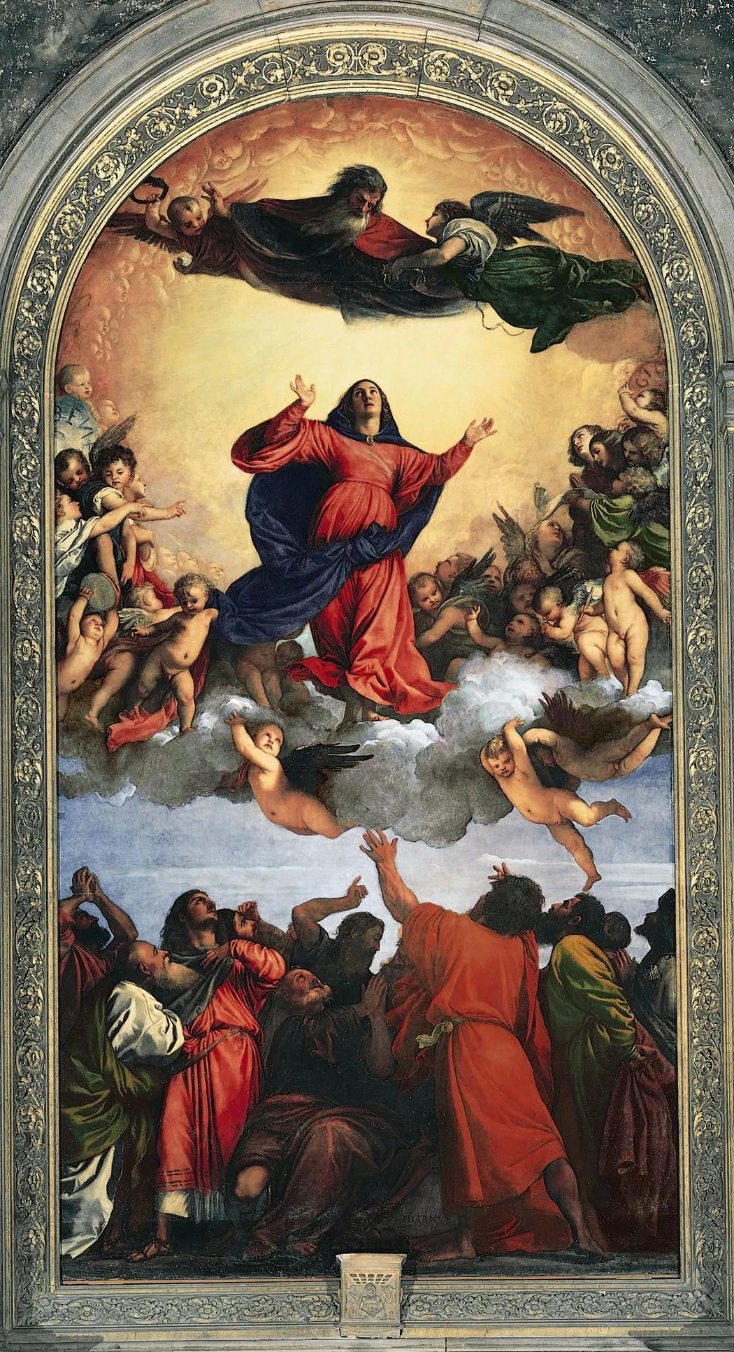 La Asunción de la Virgen (Tiziano, basílica dei Frari, Venecia)