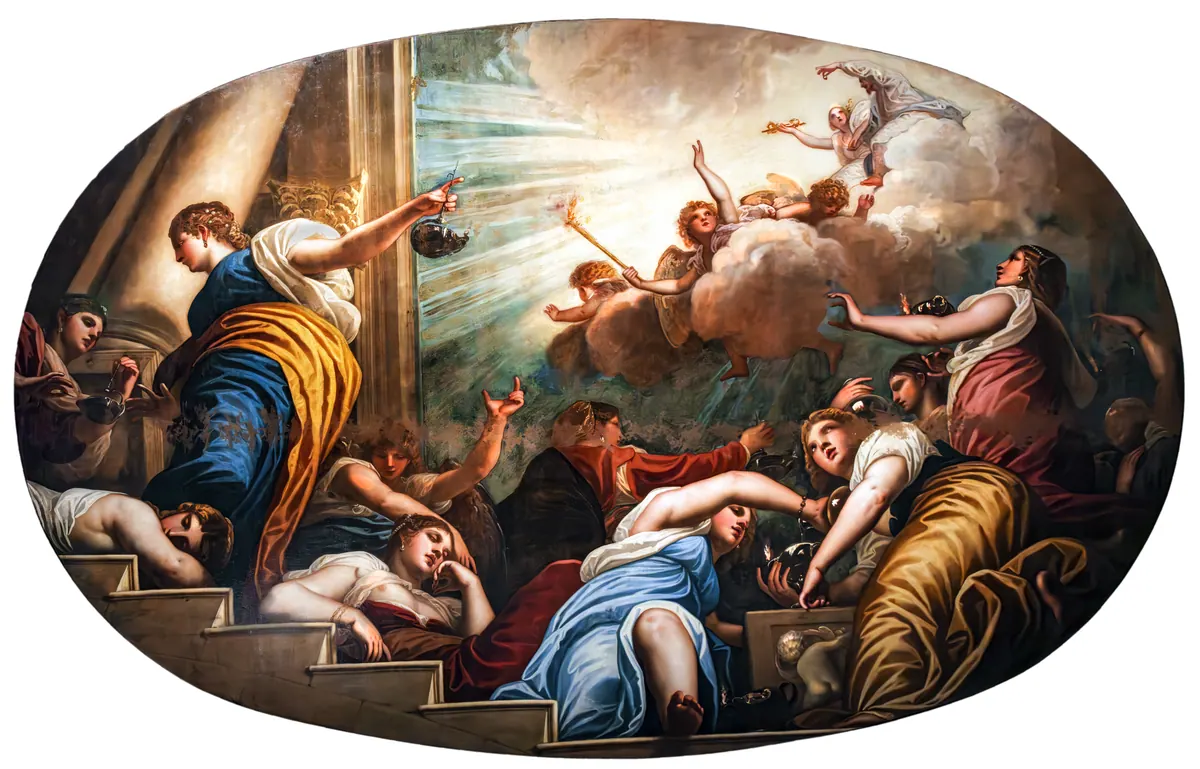 Las vírgenes prudentes y necias (Alessandro Varotari)