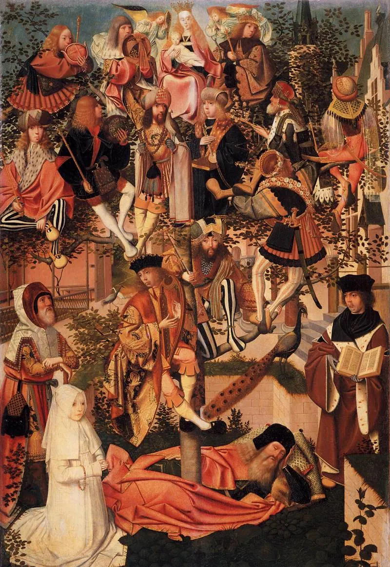 El árbol de Jesé (círculo de Geertgen tot Sint Jans)